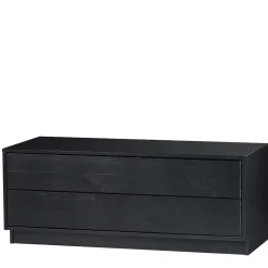 Wohnen Tv & Hifi-Möbel|Lowboards<Schwarzes Lowboard mit zwei Schubladen - Niwidus