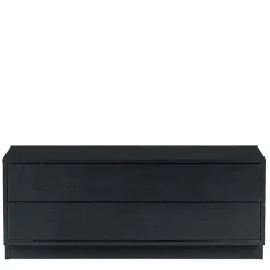 Wohnen Tv & Hifi-Möbel|Lowboards<Schwarzes Lowboard mit zwei Schubladen - Niwidus