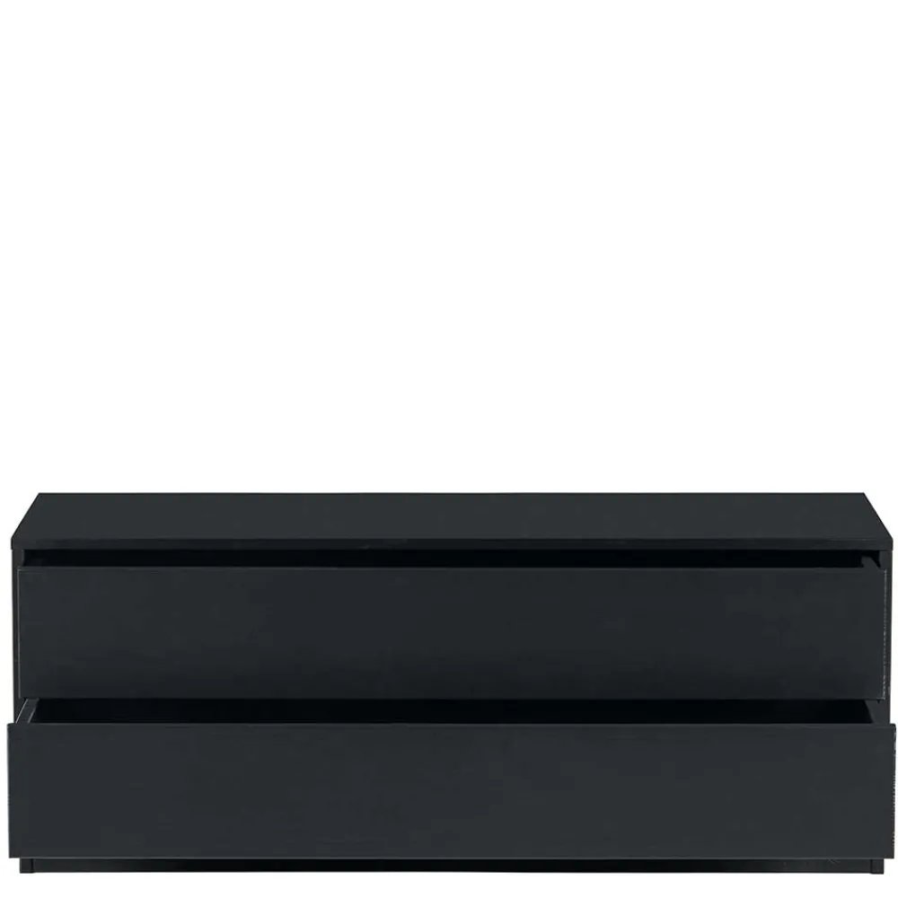 Wohnen Tv & Hifi-Möbel|Lowboards<Schwarzes Lowboard mit zwei Schubladen - Niwidus