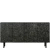 Wohnen Sideboards<Schwarzes Sideboard mit Schnitzereien Front - Eiken