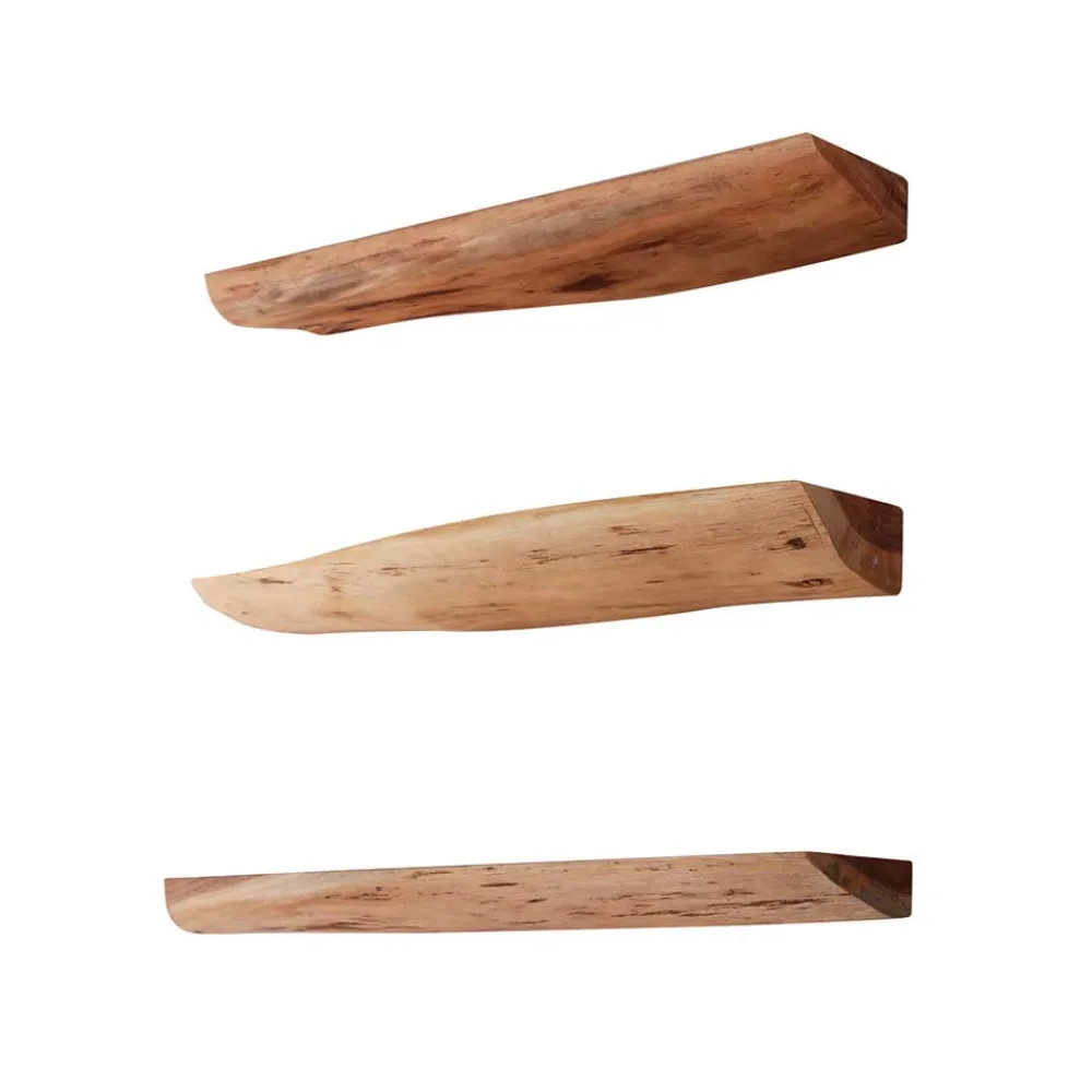 Wohnen Regale<Schwebende Wandboards Baumkante - Stamfort (3er Set)