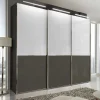 Wohnen Kleiderschränke|Schränke<Schwebetüren Kleiderschrank in Braun & Weiß - Genre