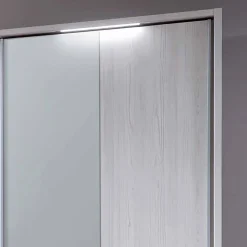 Wohnen Kleiderschränke<Schwebetüren Kleiderschrank Arneta in Weiß Lärche Dekor