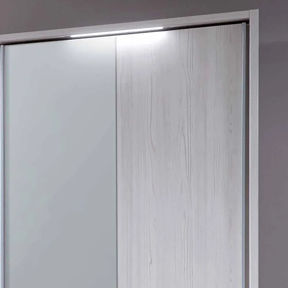 Wohnen Kleiderschränke<Schwebetüren Kleiderschrank Arneta in Weiß Lärche Dekor