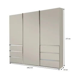 Wohnen Schränke<Schwebetüren-Kleiderschrank in Champagner - 3-türig - Vilantinos