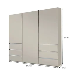 Wohnen Schränke<Schwebetüren-Kleiderschrank in Champagner - 3-türig - Vilantinos