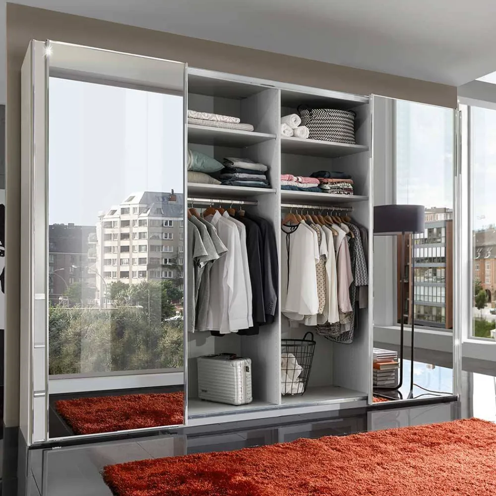 Wohnen Kleiderschränke<Schwebetürenkleiderschrank mit zwei Spiegeln - Galogero