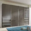 Wohnen Kleiderschränke<Schwebetüren-Kleiderschrank in Braun Glasfront - Radojan
