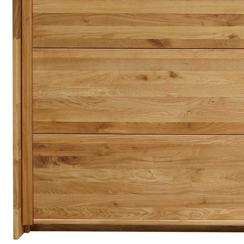Wohnen Kleiderschränke<Schwebetürenschrank aus Wildeiche mit Spiegel - Divnoi