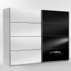 Wohnen Kleiderschränke|Schränke<Schwebetürenschrank Carno mit Schwarzglas