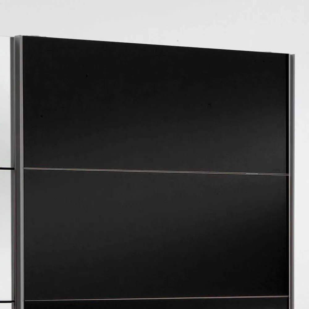 Wohnen Kleiderschränke|Schränke<Schwebetürenschrank Carno mit Schwarzglas