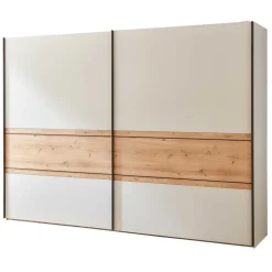 Wohnen Kleiderschränke<Schwebetürenschrank in Eiche Bianco & Beige - Kezmina