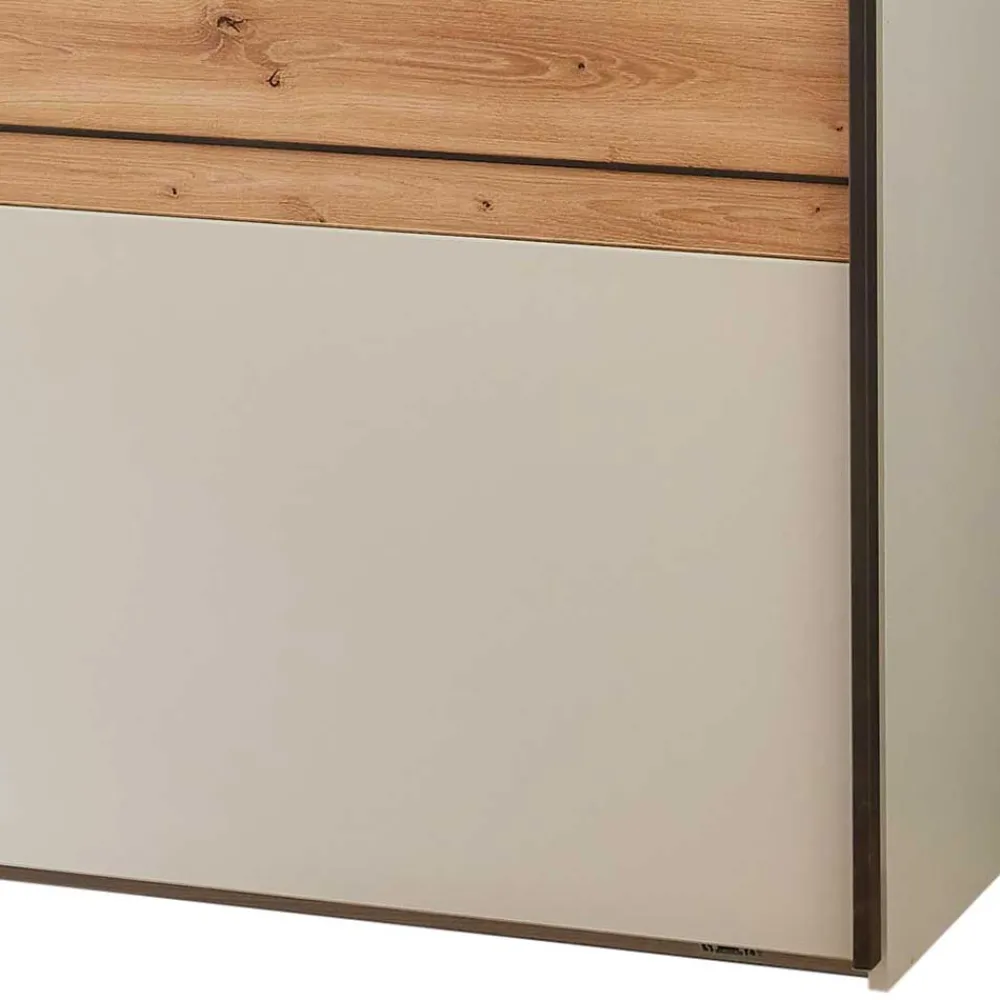 Wohnen Kleiderschränke<Schwebetürenschrank in Eiche Bianco & Beige - Kezmina