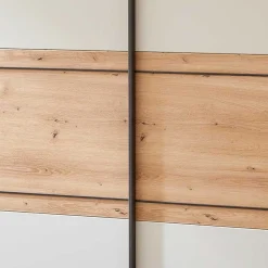 Wohnen Kleiderschränke<Schwebetürenschrank in Eiche Bianco & Beige - Kezmina