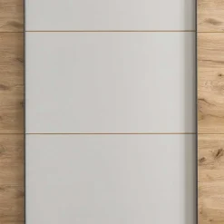 Wohnen Kleiderschränke|Schränke<Schwebetürenschrank in Grau und Wildeiche Hell - Simple
