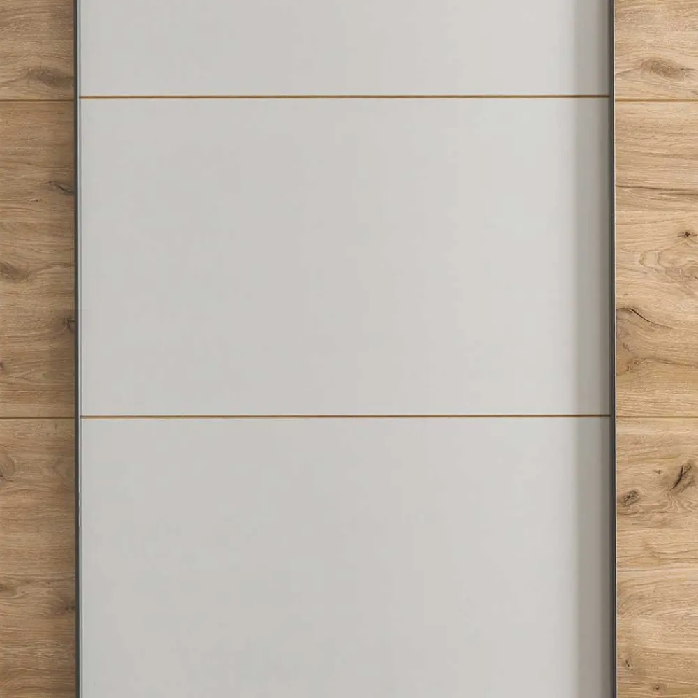 Wohnen Kleiderschränke|Schränke<Schwebetürenschrank in Grau und Wildeiche Hell - Simple
