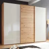 Wohnen Kleiderschränke|Schränke<Schwebetürenschrank in Kernbuche & Beige - Krofun
