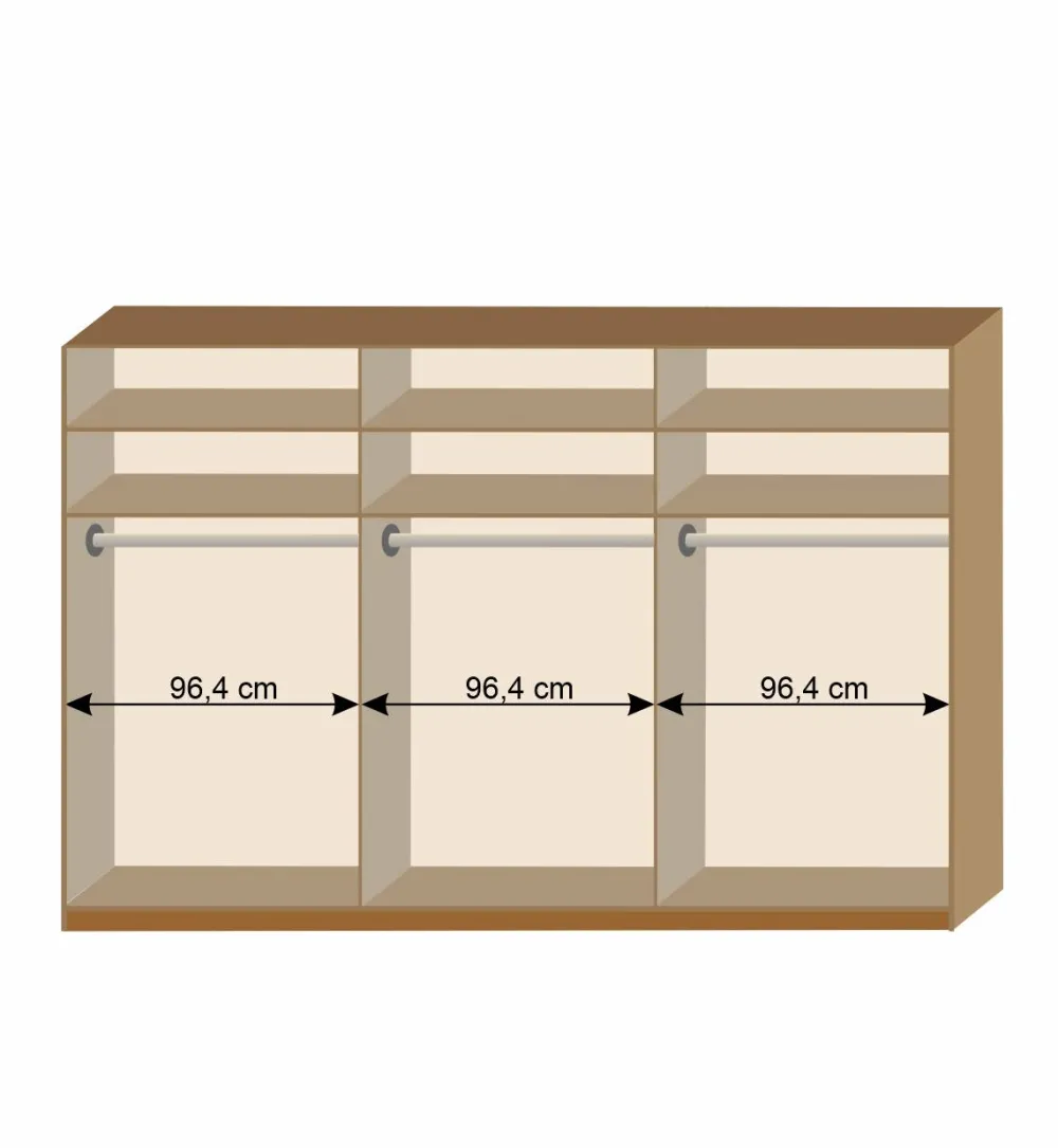 Wohnen Kleiderschränke|Schränke<Schwebetürenschrank in Kernbuche & Beige - Krofun