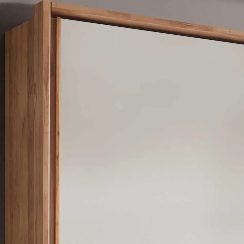Wohnen Kleiderschränke|Schränke<Schwebetürenschrank in Kernbuche & Beige - Krofun