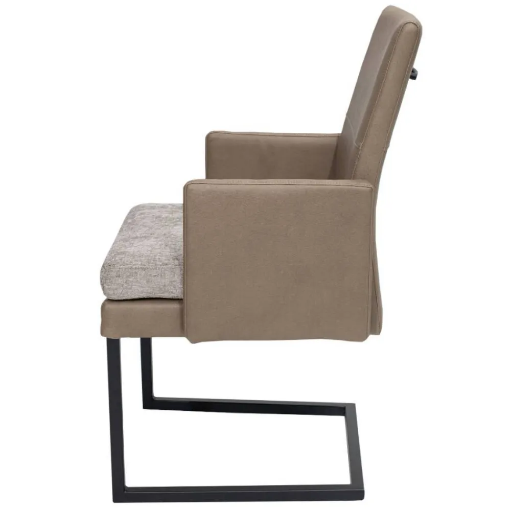 Wohnen Sessel<Schwingsessel in Beige und Grau - Rovina