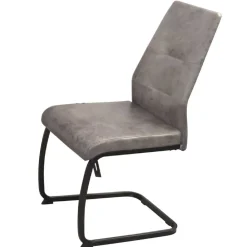 Wohnen Sessel|Stühle<Schwingstühle in Grau & Schwarz - Medeos (4er Set)