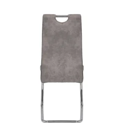 Wohnen Sessel|Stühle<Schwingstuhl aus Microfaser Grau - Kirana (Set)