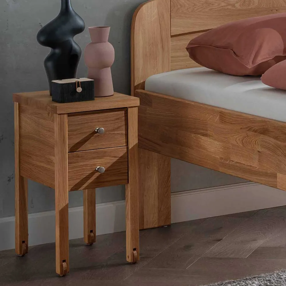 Wohnen Betten<Senioren-Einzelbett aus Wildeiche Massivholz - Issiaco
