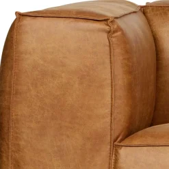 Wohnen Sessel<Sessel aus Recyclingleder in Braun Cognac - Baham