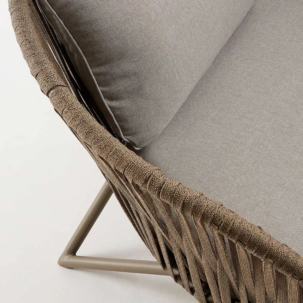 Wohnen Sessel<Sessel aus Seilgeflecht in Hellbraun & Beige - Rosmani