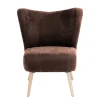 Wohnen Sessel<Sessel in Braun Velours und Buche - Cremana