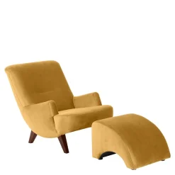 Wohnen Sessel<Sessel in Gelb und Nussbaum Braun - Nikaragva