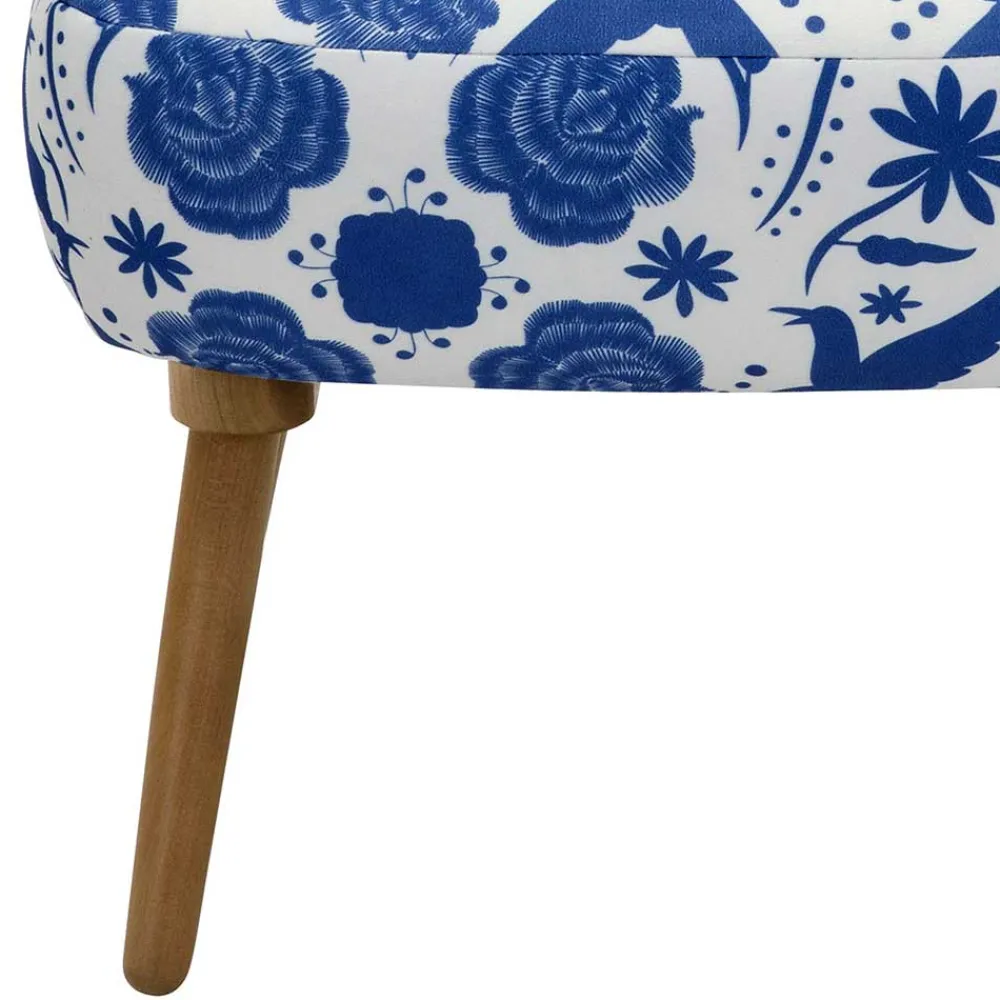 Wohnen Sessel<Sessel in Weiß Blau mit Blumen und Vögeln - Intiatos