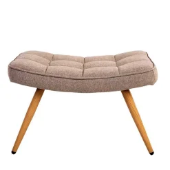 Wohnen Sessel<Sessel mit Fußhocker in Beige - Trees (zweiteilig)