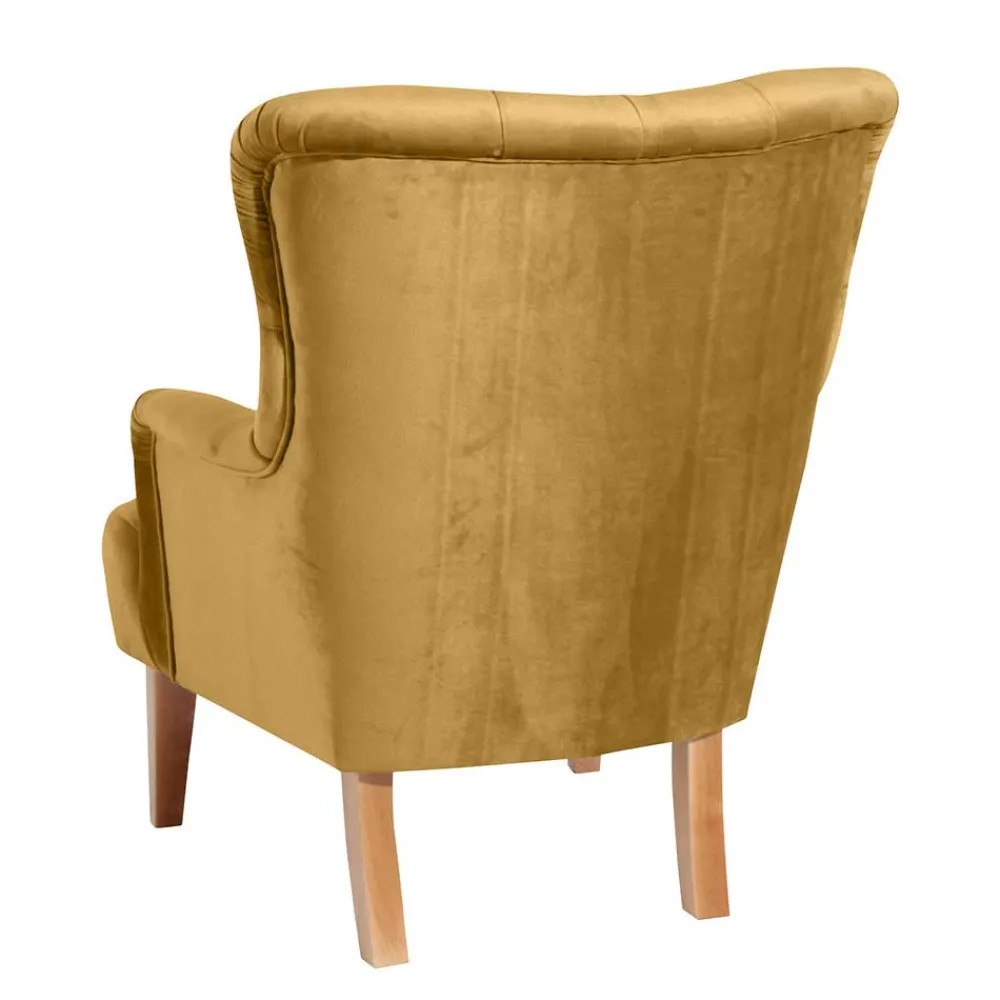 Wohnen Sessel<Sessel mit Ohren in Maisgelb und Buche - Amarello