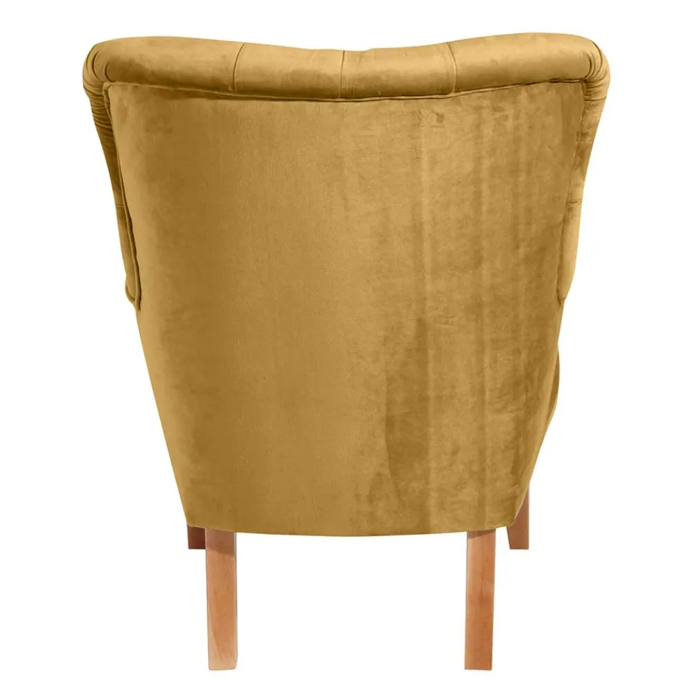Wohnen Sessel<Sessel mit Ohren in Maisgelb und Buche - Amarello