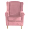 Wohnen Sessel<Sessel mit Ohren in Rosa Samtvelours - Cascaya