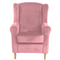 Wohnen Sessel<Sessel mit Ohren in Rosa Samtvelours - Cascaya