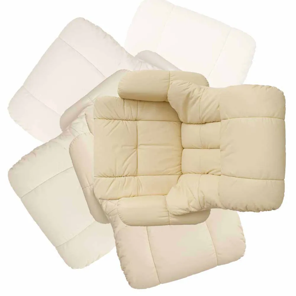Wohnen Sessel<Sessel mit Relaxfunktion Leder in Creme Jet inkl. Fußhocker (zweiteilig)