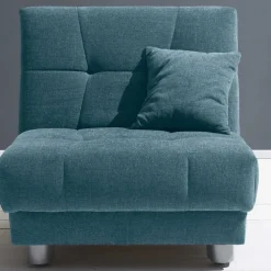 Wohnen Sofas<Sessel mit Schlaffunktion in Petrol & Alu - Samuele