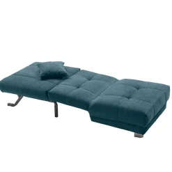 Wohnen Sofas<Sessel mit Schlaffunktion in Petrol & Alu - Samuele