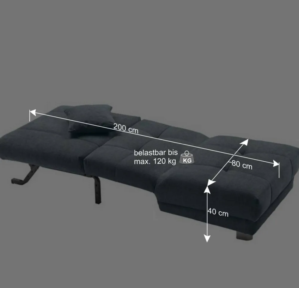 Wohnen Sofas<Sessel mit Schlaffunktion in Petrol & Alu - Samuele