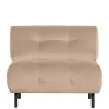 Wohnen Sessel<Sessel ohne Armlehnen in Creme Samt - Yorano