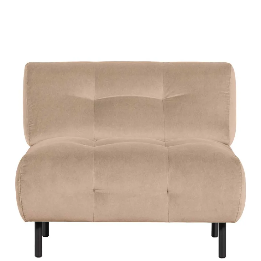 Wohnen Sessel<Sessel ohne Armlehnen in Creme Samt - Yorano
