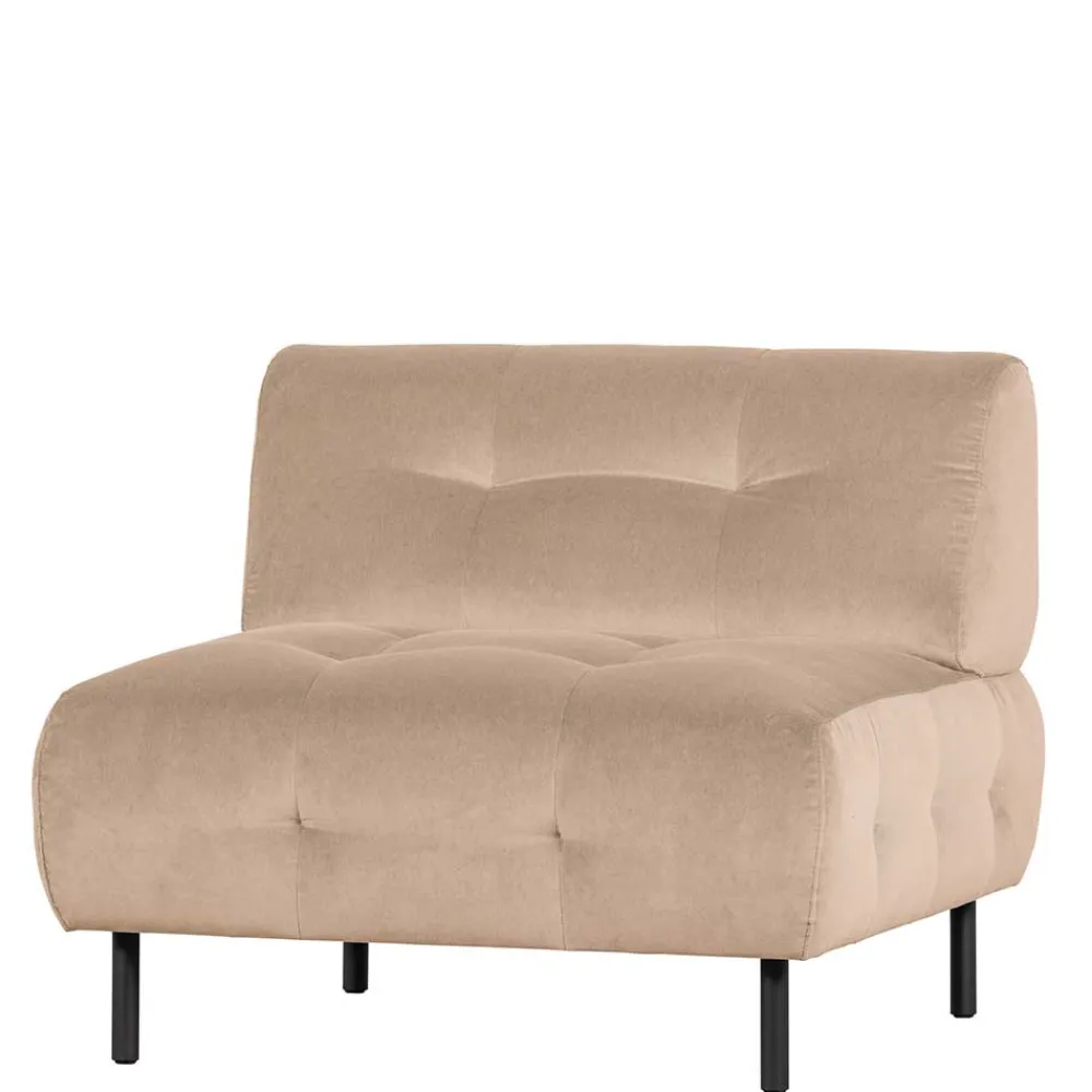 Wohnen Sessel<Sessel ohne Armlehnen in Creme Samt - Yorano