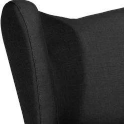 Wohnen Sessel<Sessel ohne Armlehnen in Schwarz Stoff - Oase