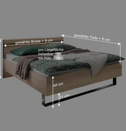 Wohnen Betten<Set Bettanlage mit LED Beleuchtung - Licruva (dreiteilig)
