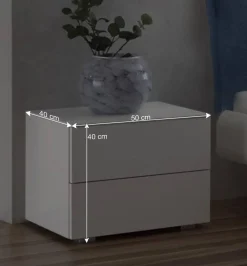 Wohnen Betten<Set Bettgestell mit Nachtkommoden - Gregoriano (dreiteilig)