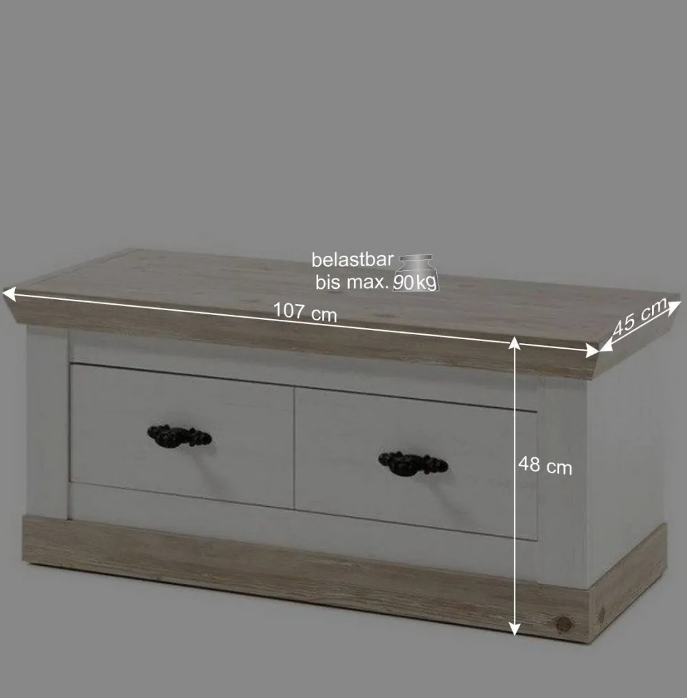 Wohnen Garderoben<Set Dielen Ausstattung mit Schrank - Nedita (dreiteilig)