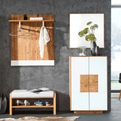 Wohnen Garderoben<Set Flur Designmöbel zweifarbig - Mandrey (vierteilig)