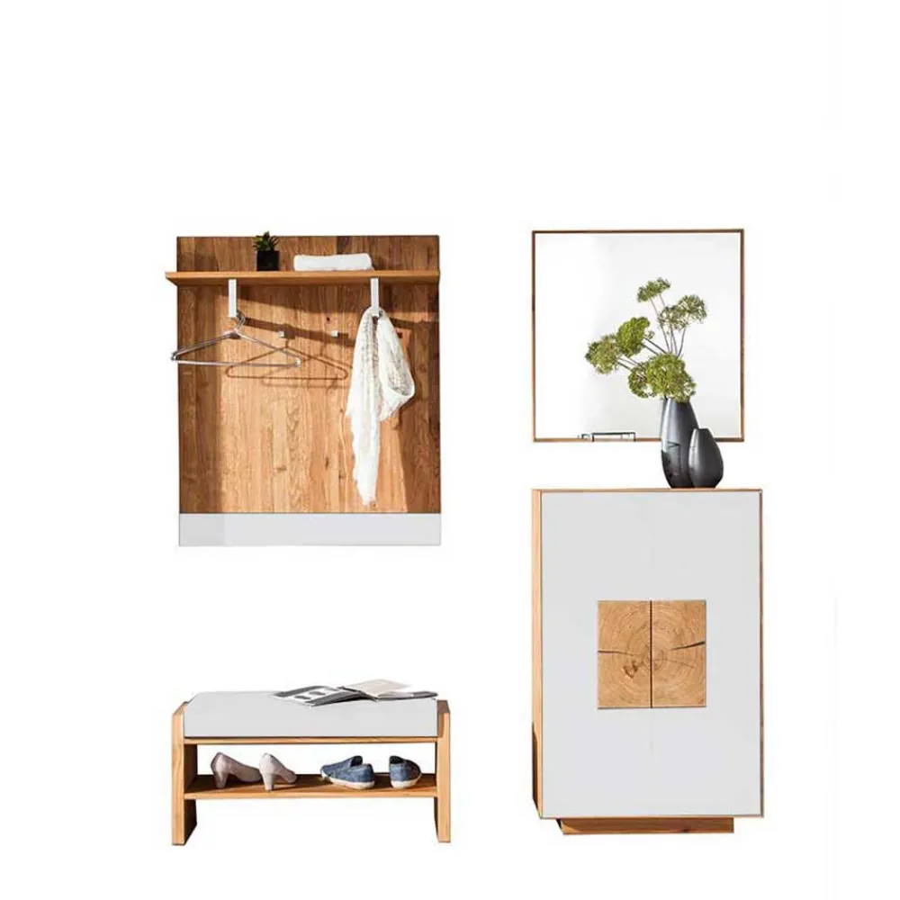 Wohnen Garderoben<Set Flur Designmöbel zweifarbig - Mandrey (vierteilig)